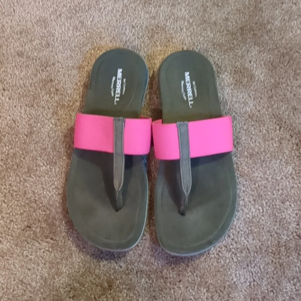 Merrell Fuchsia and Olive Sandals - Picture 1 of 3